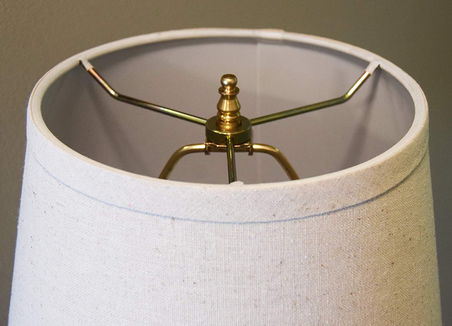 Solid Brass Lamp Shade Finial ELY505 -1 inch Tall, Brass Plated, Pack of 2 - close-up