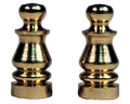 Solid Brass Lamp Shade Finial ELY505 -1 inch Tall, Brass Plated, Pack of 2
