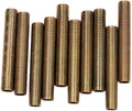ELY1318 - Steel All Thread Lamp Pipe Nipples - 6 Inch Long, Yellow Zinc Coated, 1/8IP Standard Thread, Hardware DIY Repair Part - Pack of 10 Pieces