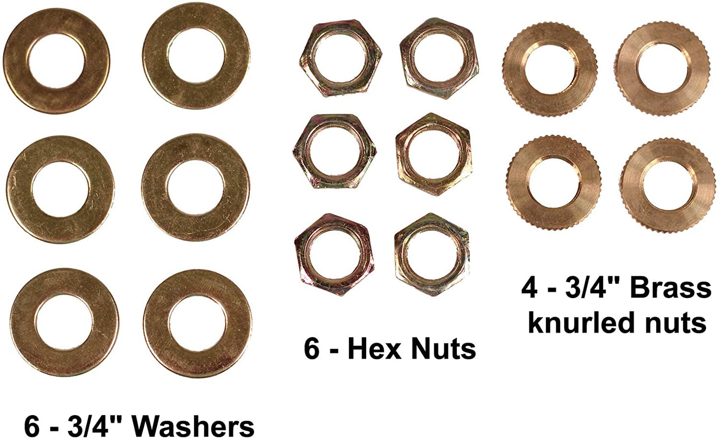 ELYPACK - 28 Piece Lamp Repair Hardware Assortment Pack, Includes Pipe Nipples, - detail
