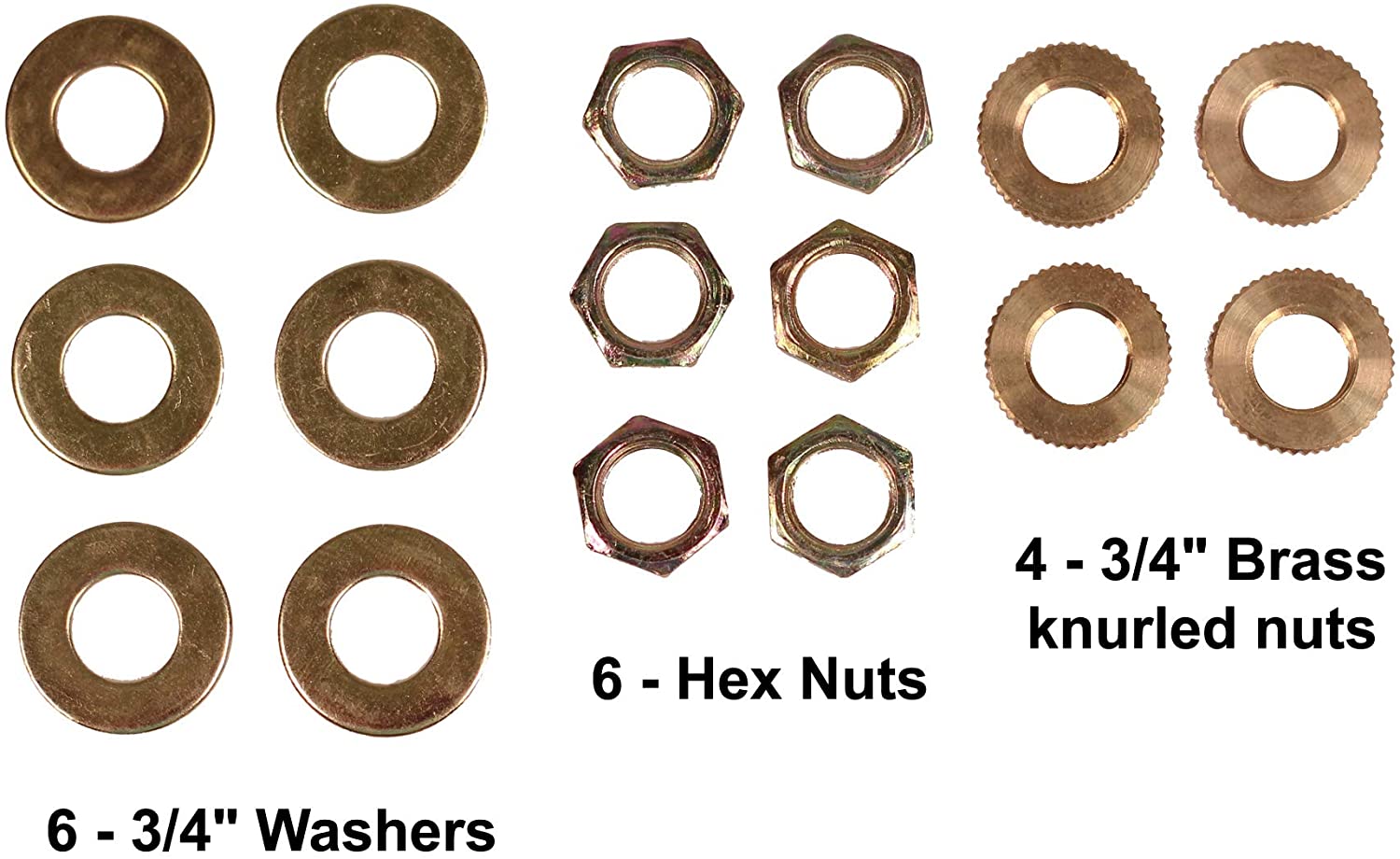 ELYPACK - 28 Piece Lamp Repair Hardware Assortment Pack, Includes Pipe Nipples, - detail