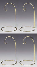Metal Wire Ornament Stands Display Holder Gold Colored - 7" High - Set of 4