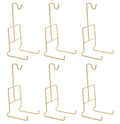 Tea Cup and Saucer Display Stand - Twist Wire Holder Rack for China, Coffee Mugs, and Collectibles | 6 Pack