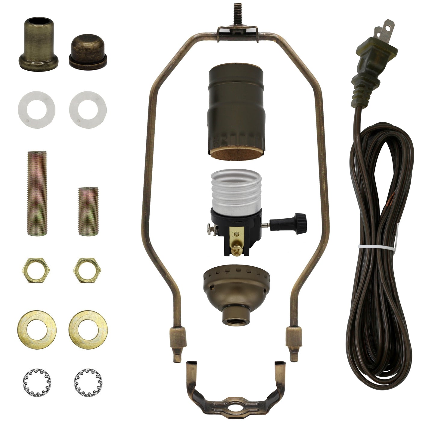 Floor Lamp Making Kit - Repair or Rewire Lamps with All Premium Essential - brass, for diy