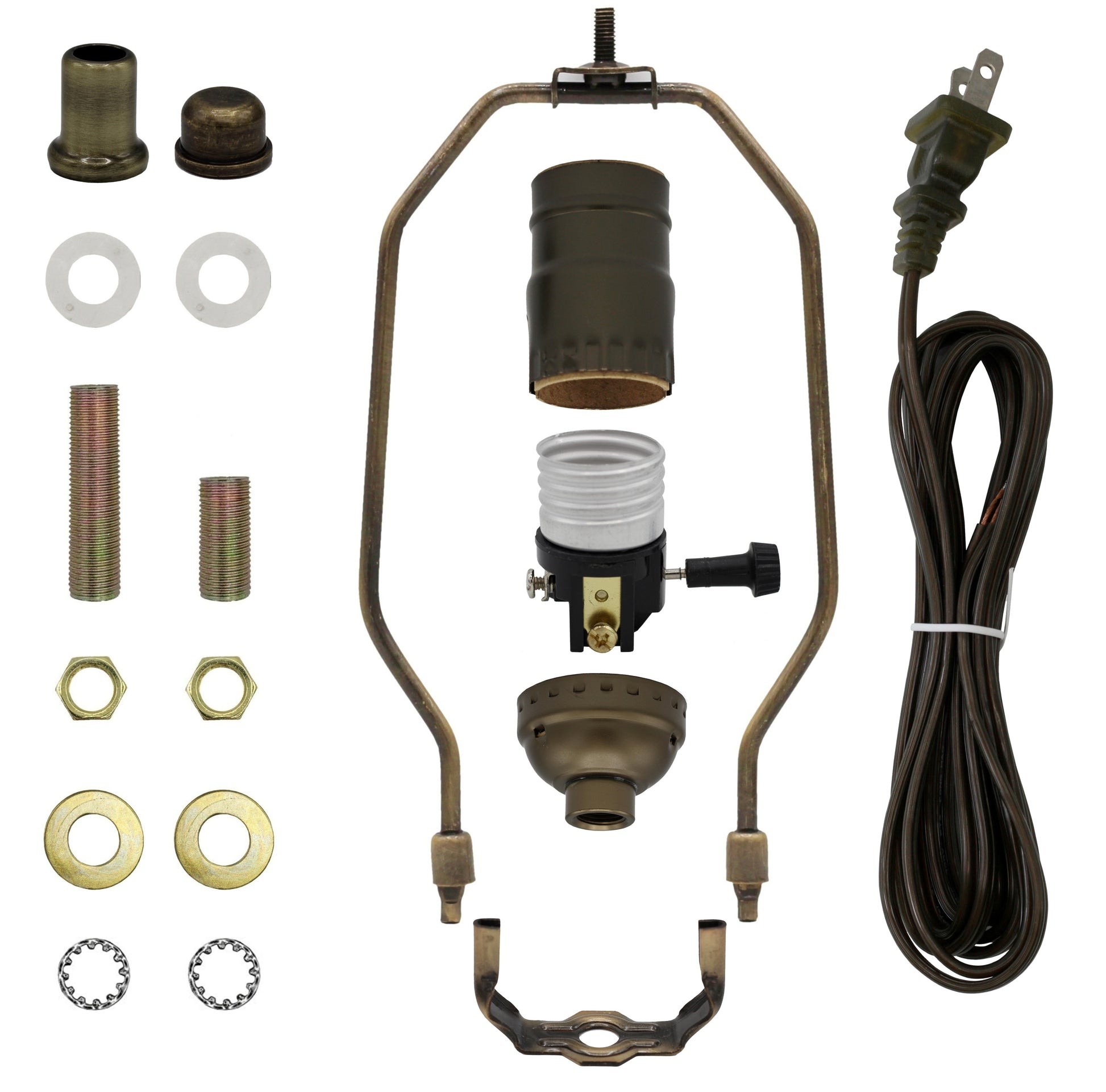 Floor Lamp Making Kit - Repair or Rewire Lamps with All Premium Essential - brass, for diy
