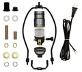 Floor Lamp Making Kit - Repair or Rewire Lamps with All Premium Essential Parts, 10 Inch Harp and Extra Long 12 Foot Cord Included (Black)