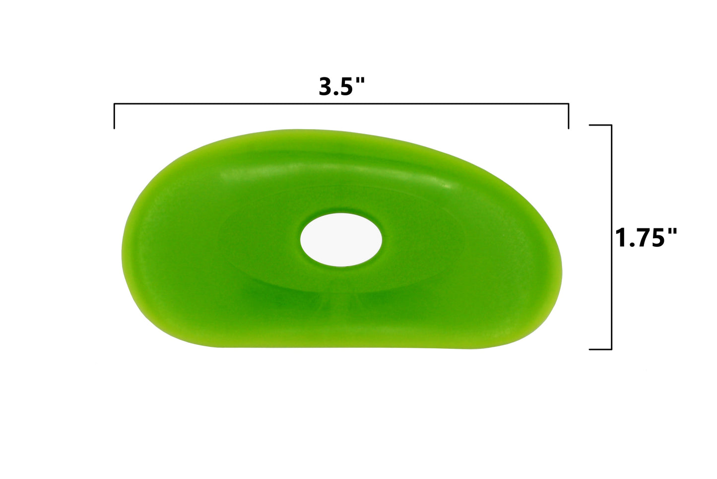 Green Medium Firm Silicone Pottery Ribs - detail