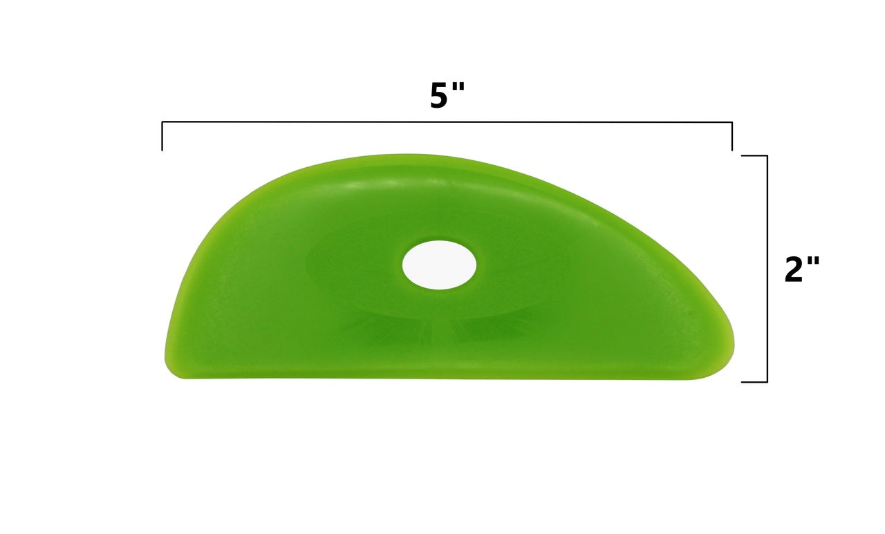 2 Pack of Medium Firm Silicone Pottery Rib - side view