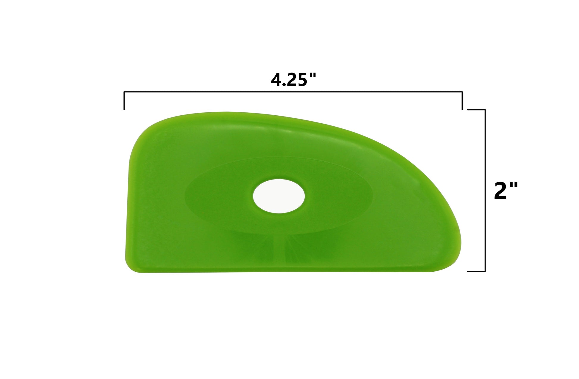 Green Medium Firm Silicone Pottery Ribs - side view