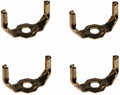 Detachable Harp Base Saddle Bottoms for Regular Duty Lamp Harps, Slip 1/8 IP, Brass Plated, Pack of 4