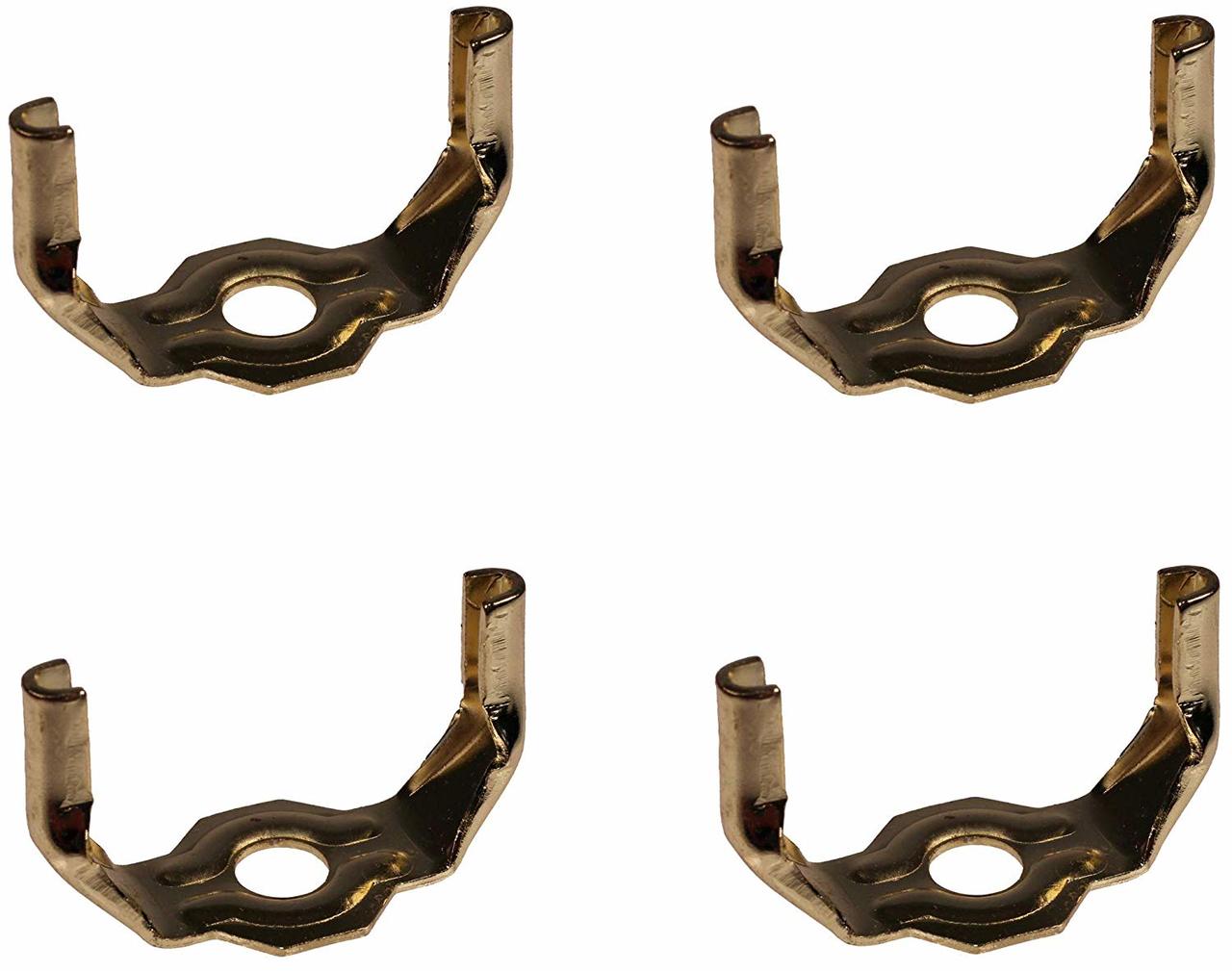 Detachable Harp Base Saddle Bottoms for Regular Duty Lamp Harps, Slip 1/8 IP, - brass