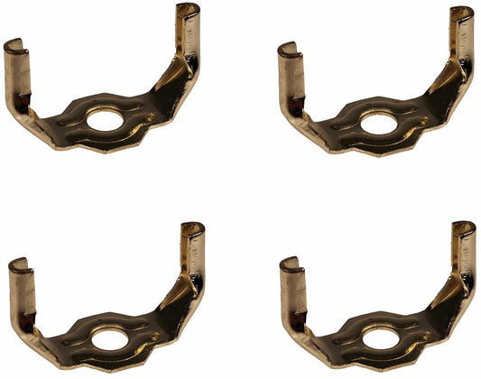 Detachable Harp Base Saddle Bottoms for Regular Duty Lamp Harps, Slip 1/8 IP, - brass