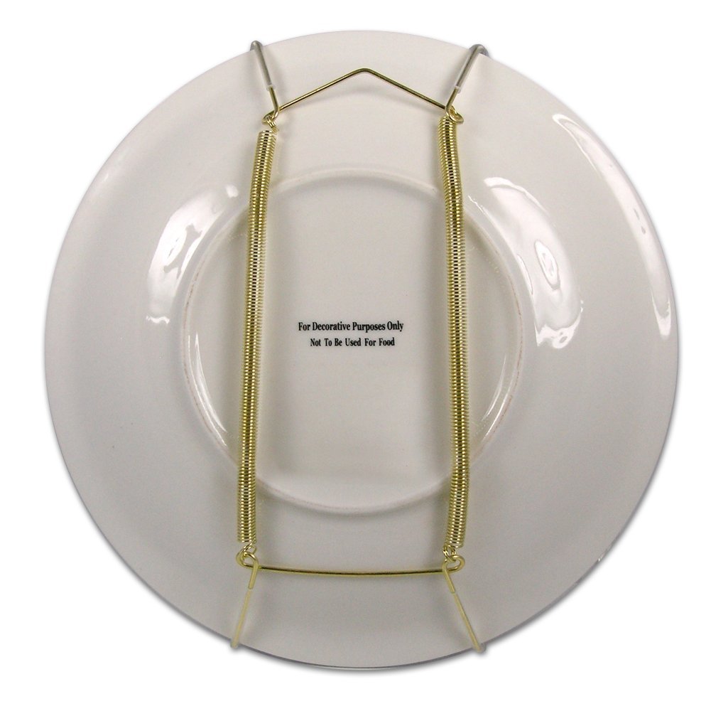 Creative Hobbies Deluxe Plate Display Hangers, Spring Style, Expandable to Hold - side view