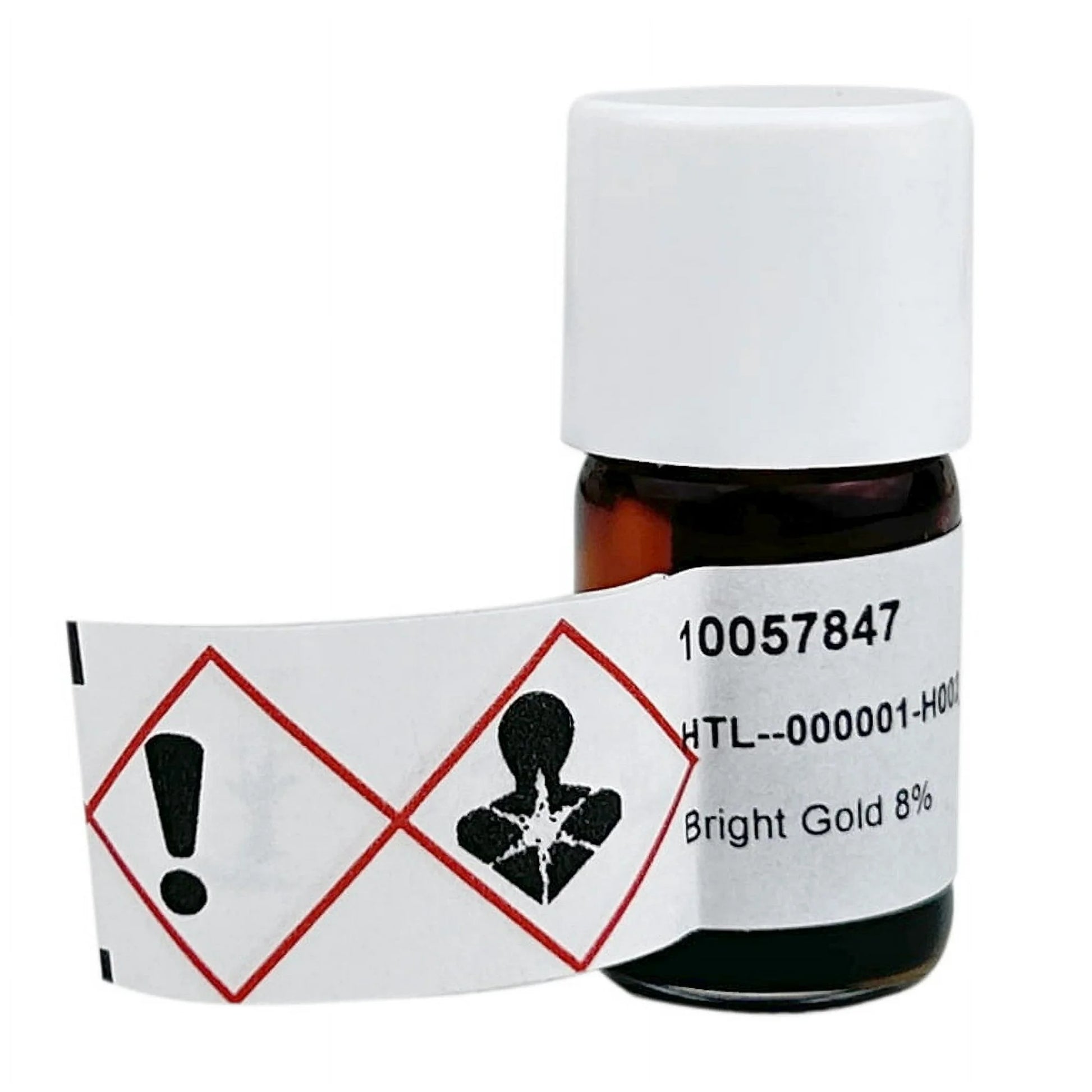 Colorobbia Liquid Bright Gold 8% Overglaze for Kiln-Fired Ceramics - 2 Grams - side view