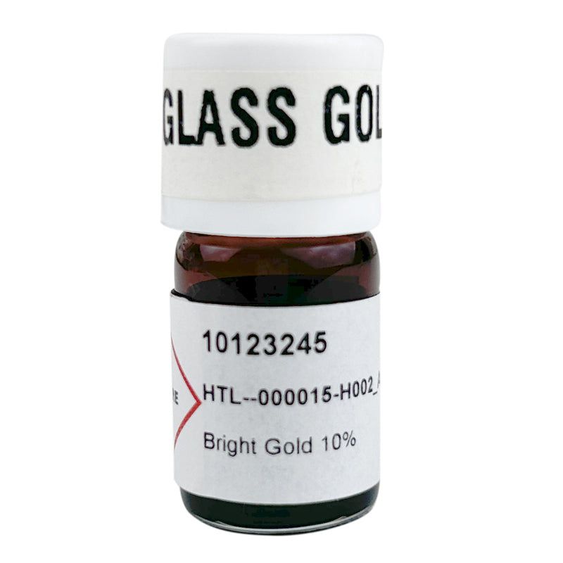 Colorobbia Liquid Bright Gold 10% (Glass Gold) Overglaze for Kiln-Fired Glass - metal
