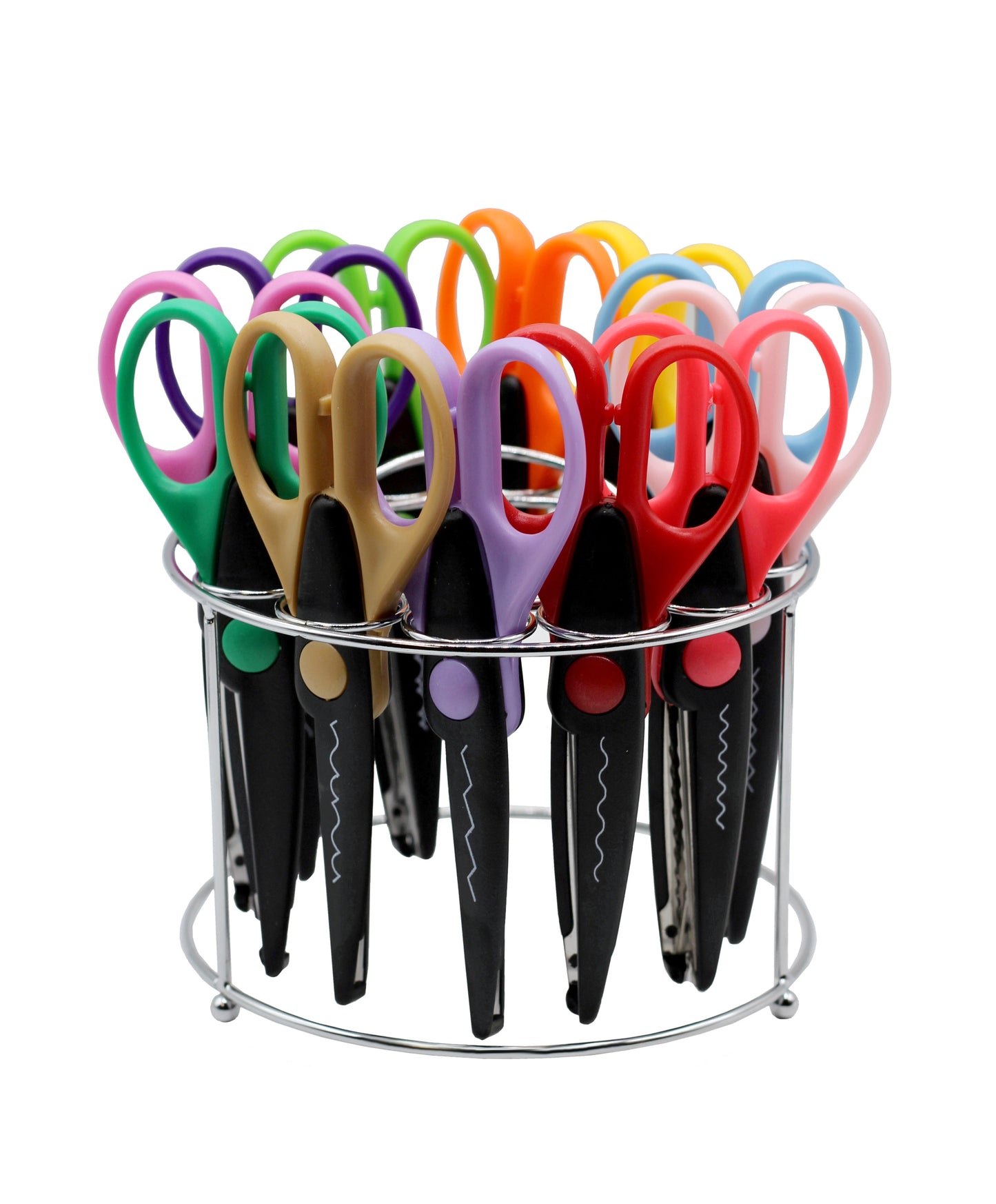 Creative Hobbies 12 Paper Edger Scissors with Organizer Stand! Great for - metal, for craft