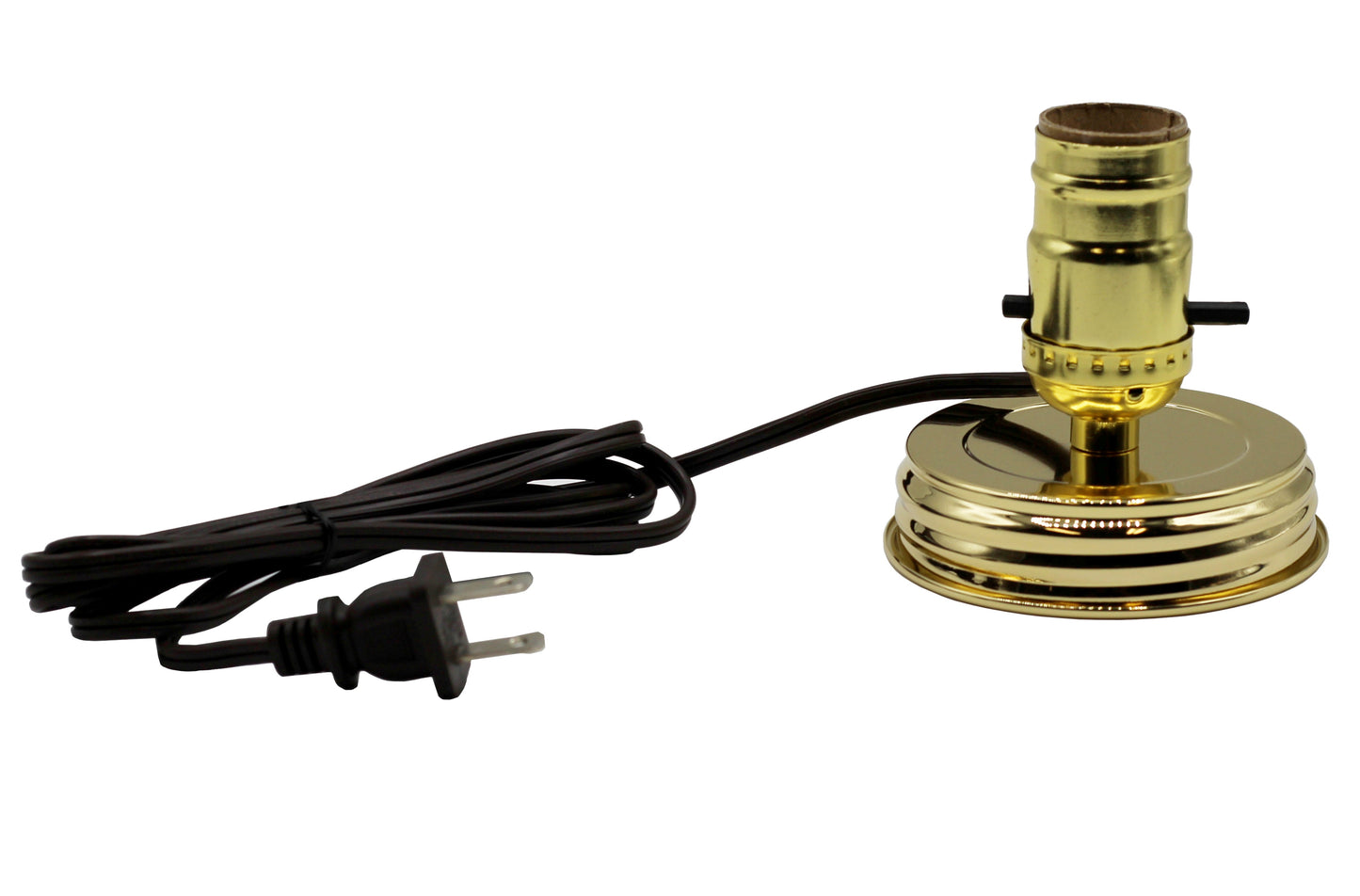 WIde Mouth Mason Jar Lamp Conversion Kit Gold Finish, Pre-Wired! - for diy