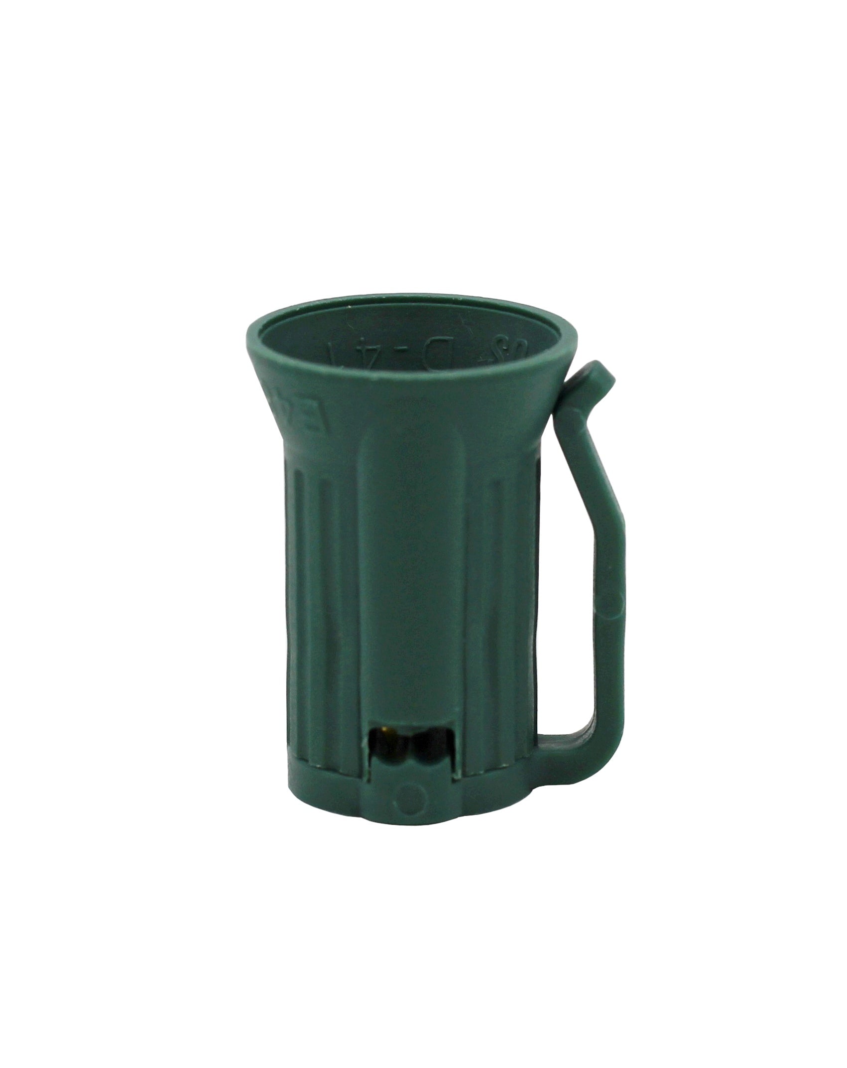 Green C7 Replacement Sockets for Christmas Lights, Outdoor Light Socket for - side view