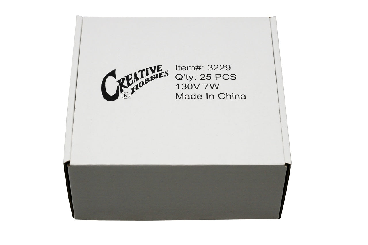 25 Pack C9 Christmas Replacement Light Bulbs - Steady Burning - 7 Watt, - side view