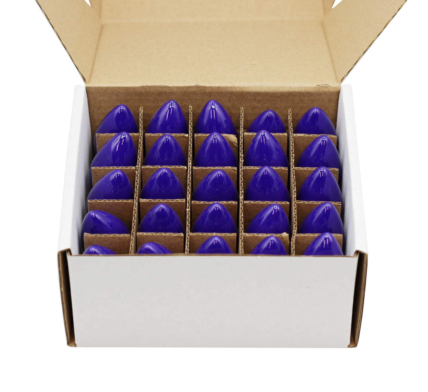 25 Pack C7 LED Purple Replacement Light Bulbs for Christmas Light Strings, 0.7W - detail