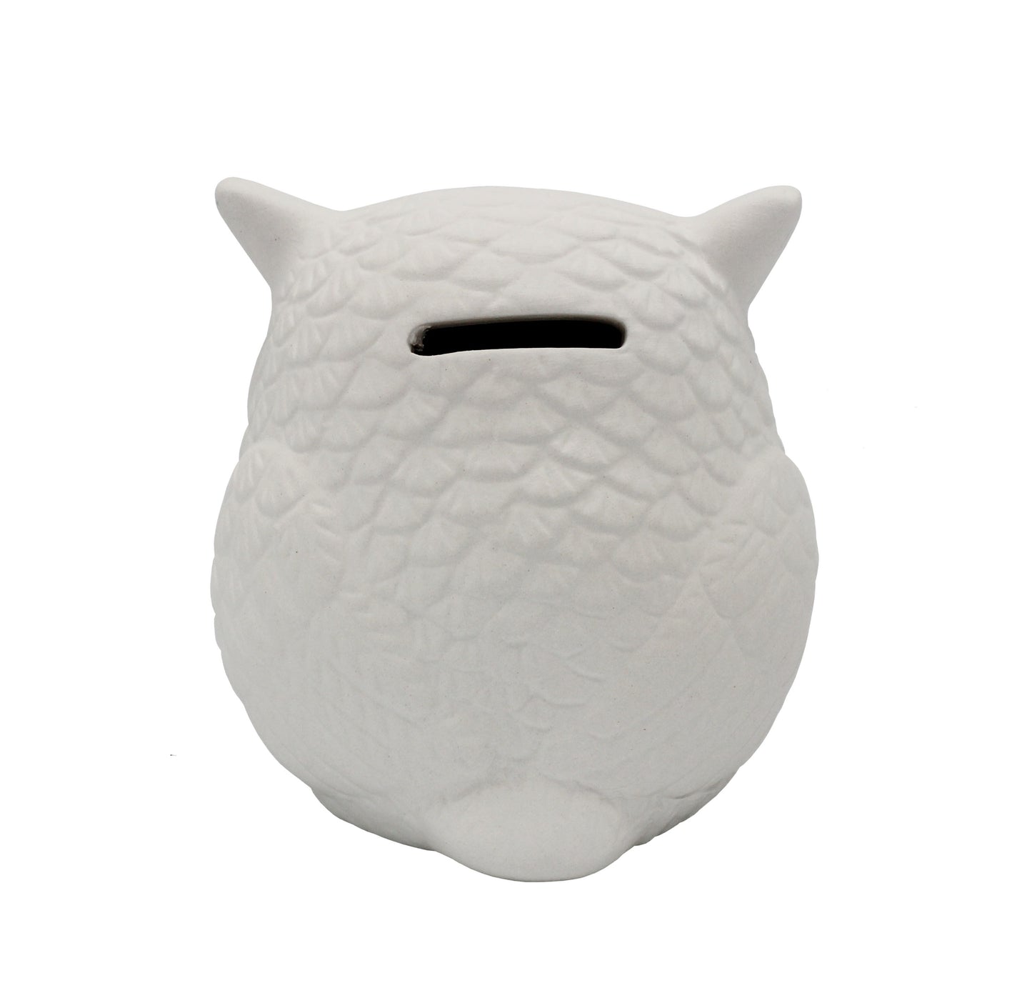 4 Pack of Ready to Paint Ceramic Bisque Owl Shape Figurines - close-up