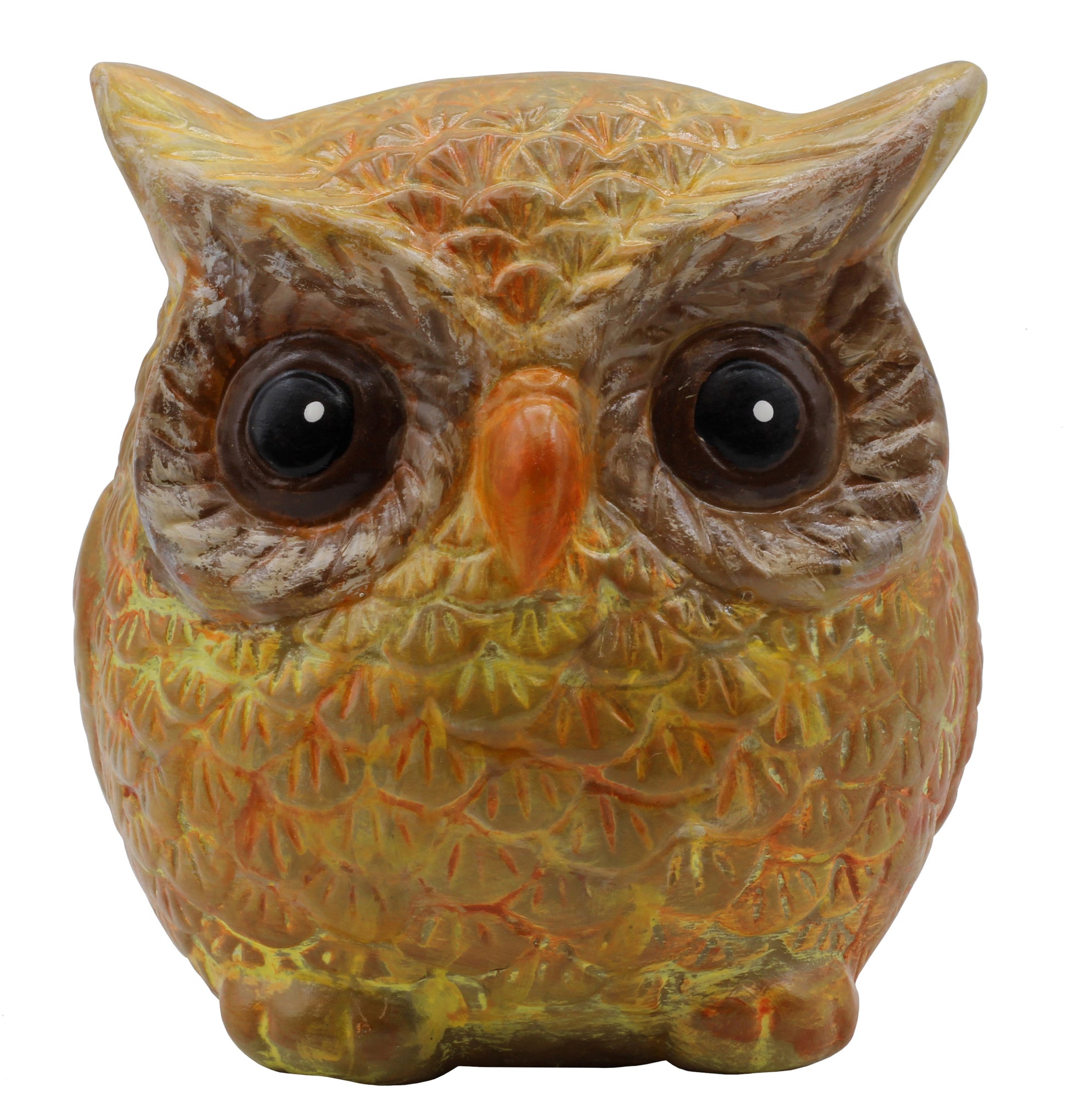 4 Pack of Ready to Paint Ceramic Bisque Owl Shape Figurines - side view