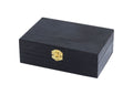 Black Wooden Keepsake Box with Gold Clasp | 6″ × 4″ × 2″ Painted Storage Case for Jewelry, Photos, Crafts & Gifts
