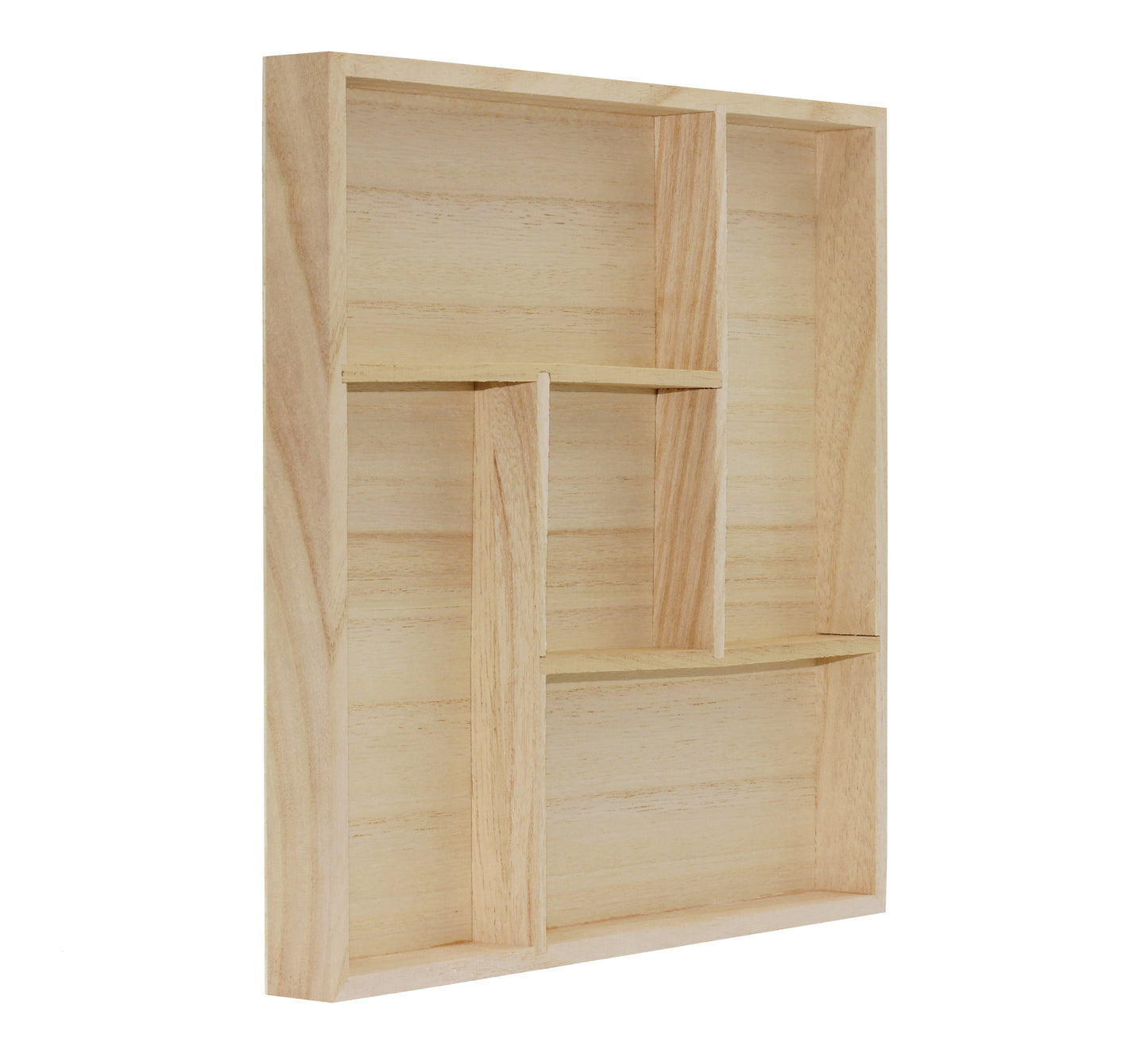 5 Section Wooden Trays – 10" × 10" Square Organizers with Compartments for - view 5