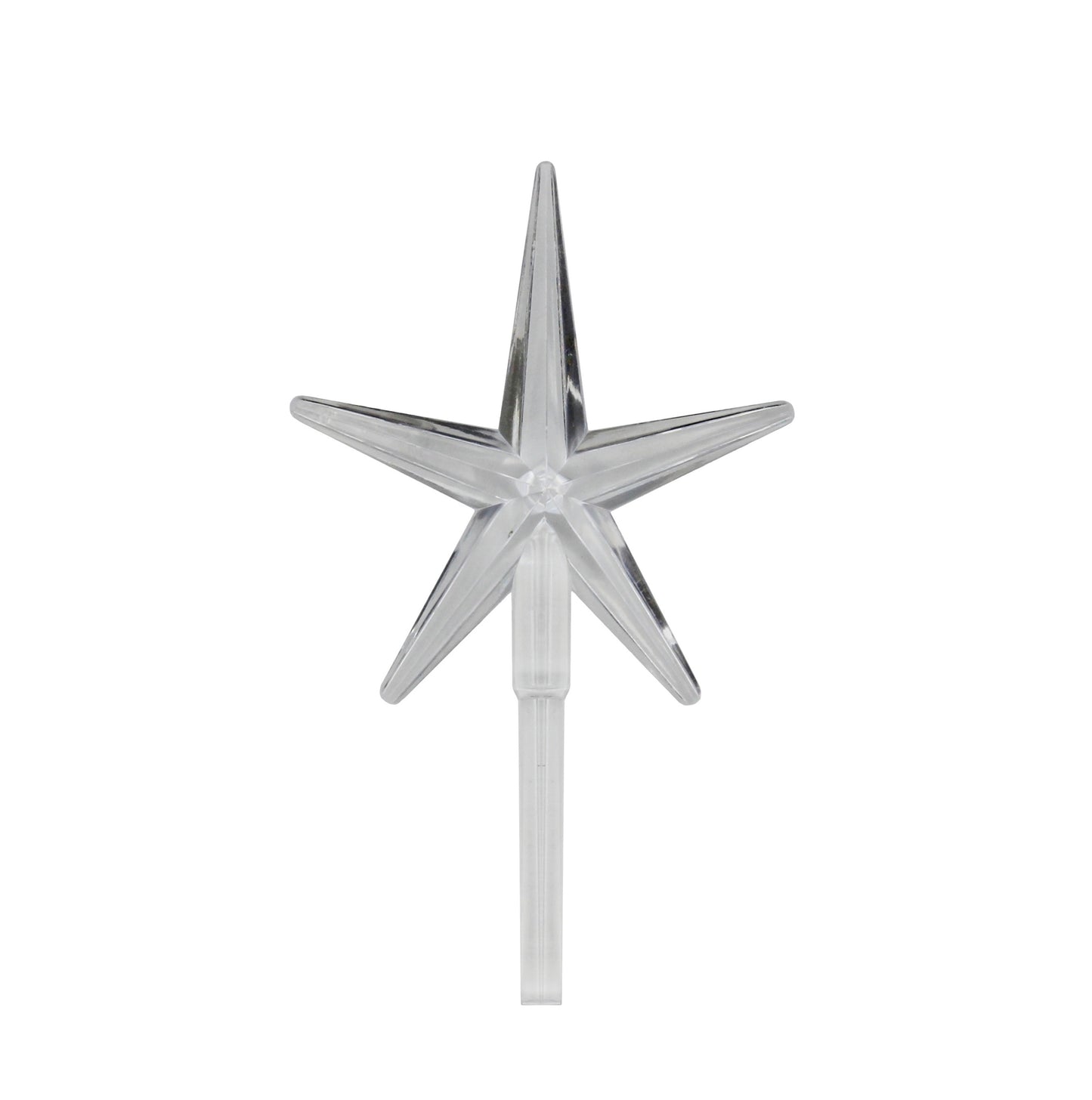 6 Pack Multicolor Stars Ceramic Christmas Tree Lights Plastic Light Decorations - detail
