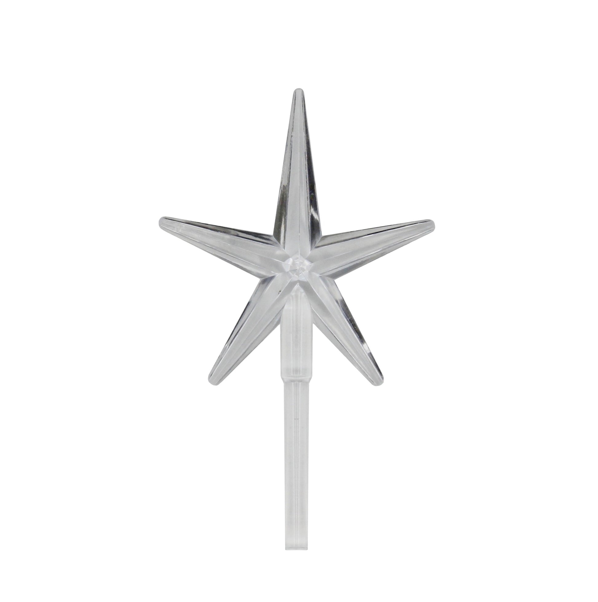 6 Pack Multicolor Stars Ceramic Christmas Tree Lights Plastic Light Decorations - detail