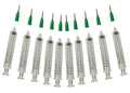 Glue Applicator Syringe for Flatback Rhinestones & Hobby Crafts, 10 Ml with 14 Gauge Olive Precision Tip - Value Pack of 10