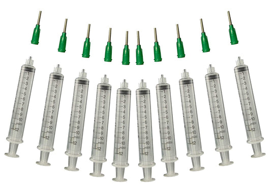 Glue Applicator Syringe for Flatback Rhinestones & Hobby Crafts, 10 Ml with 14 - stainless steel