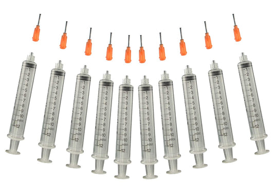 Glue Applicator Syringe for Flatback Rhinestones & Hobby Crafts, 10 Ml with 14 - stainless steel