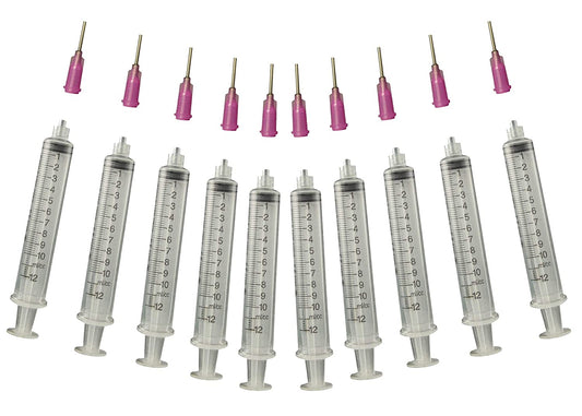 Glue Applicator Syringe for Flatback Rhinestones & Hobby Crafts, 10 Ml with 16 - stainless steel