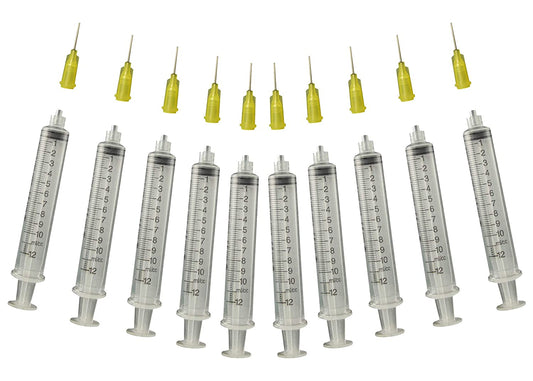 Glue Applicator Syringe for Flatback Rhinestones & Hobby Crafts, 10 Ml with 20 - stainless steel