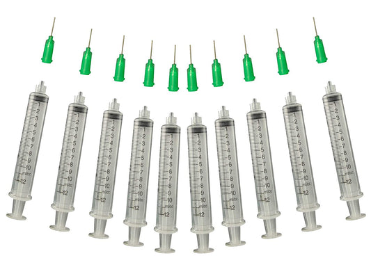 Glue Applicator Syringe for Flatback Rhinestones & Hobby Crafts, 10 Ml with 21 - stainless steel