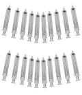20 Pack of 10 ML Luer Lock Industrial Syringes with No Needles for Scientific Applications, Jewelry Making, Refilling, Measuring, Crafts and More