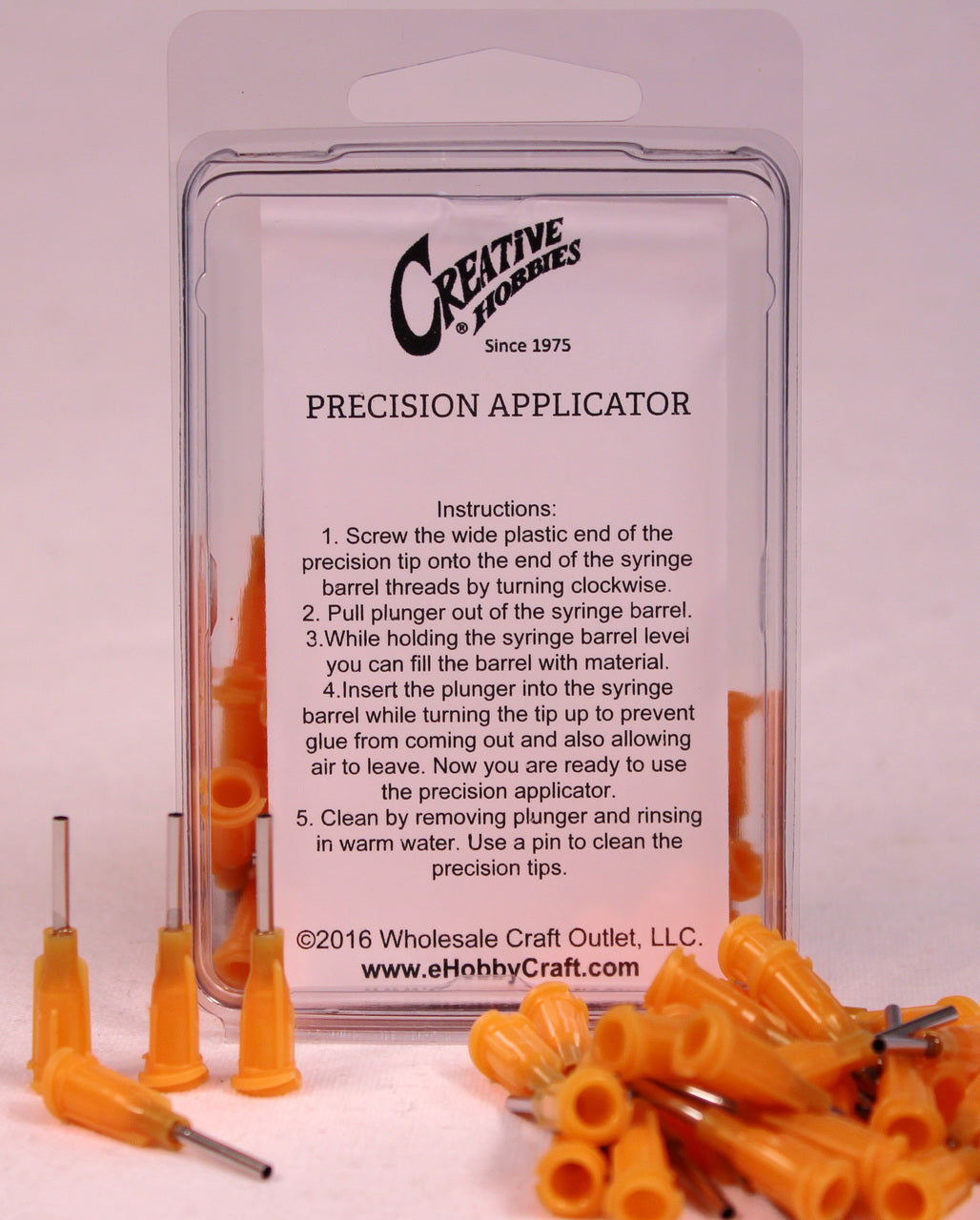 15 Gauge 0.5 Inch, Orange Color, Precision Applicator Dispensing Needle Tips, - stainless steel