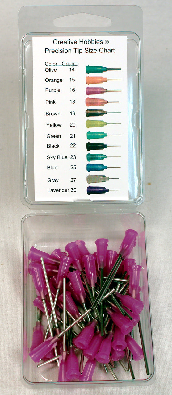 16 Gauge 1.5 Inch, Pink Color, Precision Applicator Dispensing Needle Tips, 50 - side view