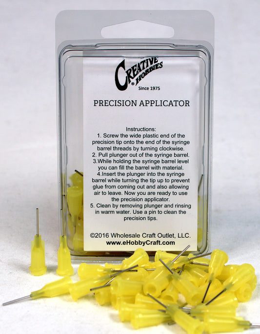 20 Gauge 0.5 Inch, Yellow Color, Precision Applicator Dispensing Needle Tips, - stainless steel