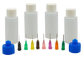Multi Purpose Precision Applicator Super Assortment Set with Four 1 Oz Bottles and 8 Tip Sizes
