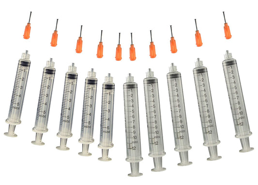 Glue Applicator Syringe for Flatback Rhinestones & Hobby Crafts, 10 Ml with 15 - wood