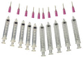 Glue Applicator Syringe for Flatback Rhinestones & Hobby Crafts, Includes 5CC and 10CC with 10 Precision Tips (16 Gauge)