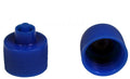 Luer Lock Bottle Cap, 20-410 Threads Fit 1, 2, 4 Ounce Bottles, Blue Plastic, Pack of 12