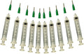 Glue Applicator Syringe for Flatback Rhinestones & Hobby Crafts, 5 Ml with 14 Gauge Olive Precision Tip - Value Pack of 10