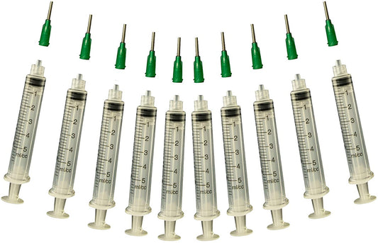 Glue Applicator Syringe for Flatback Rhinestones & Hobby Crafts, 5 Ml with 14 - stainless steel