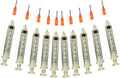 Glue Applicator Syringe for Flatback Rhinestones & Hobby Crafts, 5 Ml with 15 Gauge Orange Precision Tip - Value Pack of 10 …