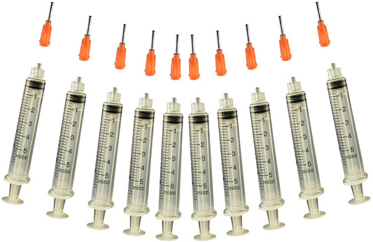 Glue Applicator Syringe for Flatback Rhinestones & Hobby Crafts, 5 Ml with 15 - stainless steel