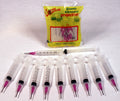 Glue Applicator Syringe for Flatback Rhinestones & Hobby Crafts, 5 Ml with 16 Gauge Purple Precision Tip - Value Pack of 10