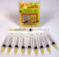 Glue Applicator Syringe for Flatback Rhinestones & Hobby Crafts, 15Ml with 20 Gauge Yellow Precision Tip - Value Pack of 10